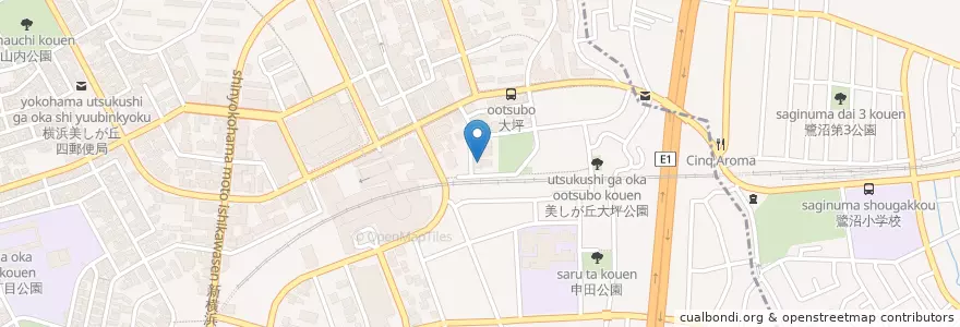 Mapa de ubicacion de 横浜市美しが丘保育園 en 日本, 神奈川縣, 横滨市, 青葉区.