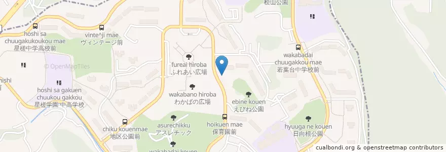 Mapa de ubicacion de 横浜市若葉台保育園 en Japão, 神奈川県, 横浜市.