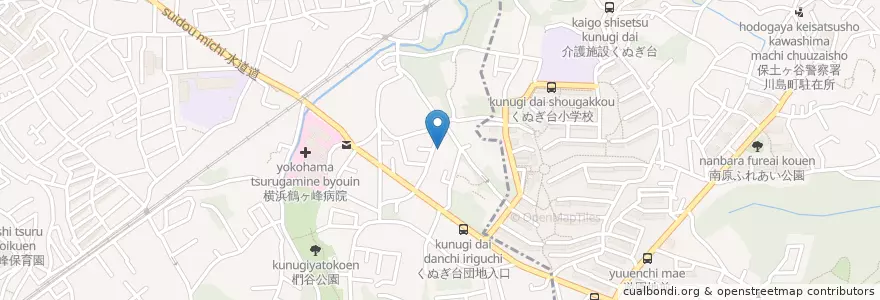 Mapa de ubicacion de 横浜市西川島保育園 en Japon, Préfecture De Kanagawa, 横浜市, 旭区.