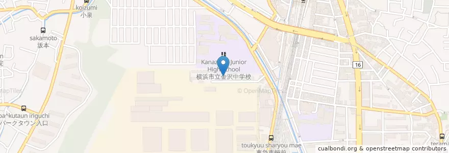 Mapa de ubicacion de 横浜市釜利谷保育園 en ژاپن, 神奈川県, 横浜市, 金沢区.
