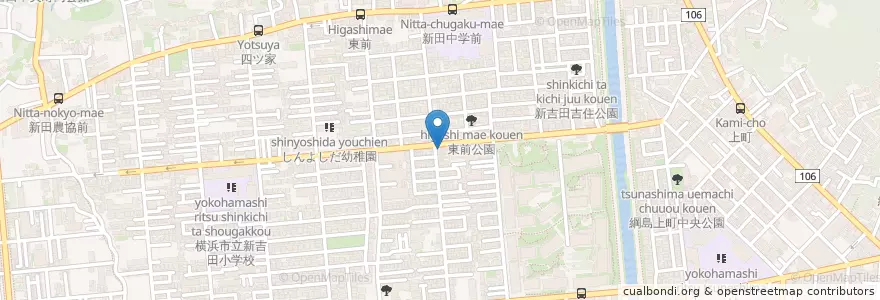 Mapa de ubicacion de 横浜新吉田郵便局 en ژاپن, 神奈川県, 横浜市, 港北区.