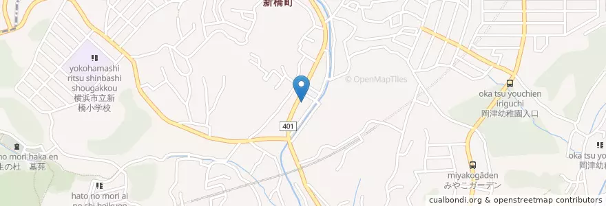Mapa de ubicacion de 横浜新橋郵便局 en Japan, Kanagawa Prefecture, Yokohama, Izumi Ward.