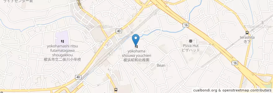Mapa de ubicacion de 横浜昭和幼稚園 en 日本, 神奈川縣, 横滨市, 旭区.