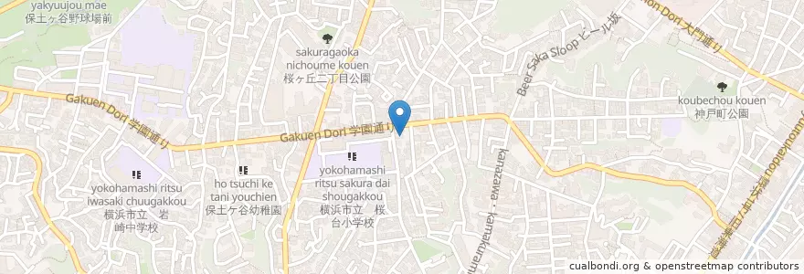 Mapa de ubicacion de 横浜桜ヶ丘郵便局 en Japão, 神奈川県, 横浜市, 保土ヶ谷区.