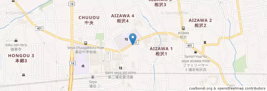 Mapa de ubicacion de 横浜瀬谷北郵便局 en 일본, 가나가와현, 요코하마시, 瀬谷区.