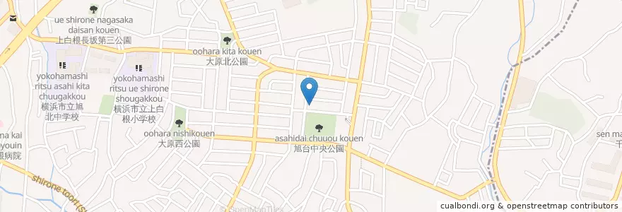 Mapa de ubicacion de 横浜白根北郵便局 en 日本, 神奈川県, 横浜市, 旭区.