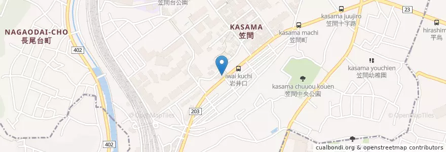 Mapa de ubicacion de 横浜笠間郵便局 en 日本, 神奈川縣, 镰仓.