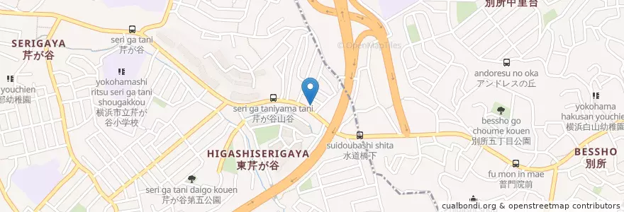 Mapa de ubicacion de 横浜芹が谷一郵便局 en Japan, 神奈川県, Yokohama.