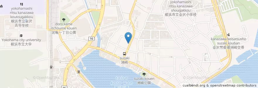 Mapa de ubicacion de 横浜金沢八景郵便局 en 일본, 가나가와현, 요코하마시, 金沢区.