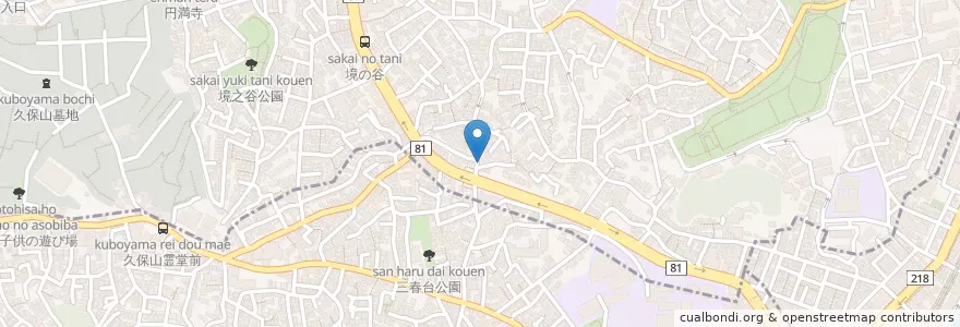 Mapa de ubicacion de 横浜霞ヶ丘郵便局 en ژاپن, 神奈川県, 横浜市, 西区.