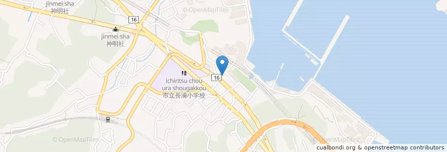 Mapa de ubicacion de 横須賀警察署吉倉町駐在所 en ژاپن, 神奈川県, 横須賀市.