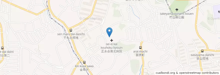 Mapa de ubicacion de 正永会港北病院 en Japan, Präfektur Kanagawa, Yokohama, 保土ヶ谷区.