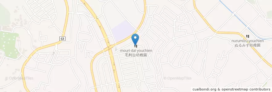 Mapa de ubicacion de 毛利台幼稚園 en 日本, 神奈川縣, 厚木市.