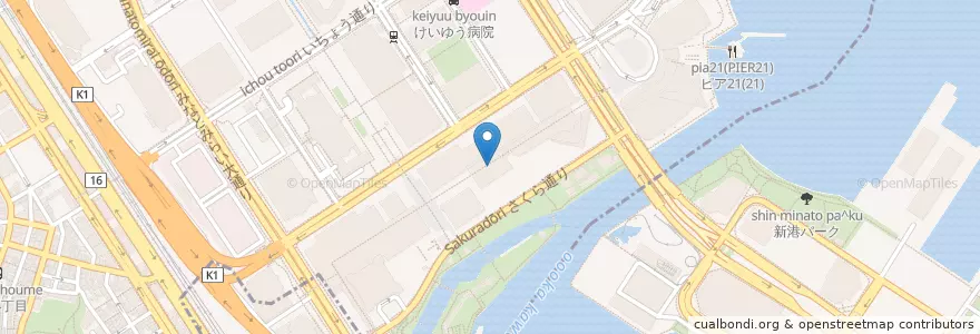 Mapa de ubicacion de 水産総合研究センター en Japon, Préfecture De Kanagawa, 横浜市, 西区.