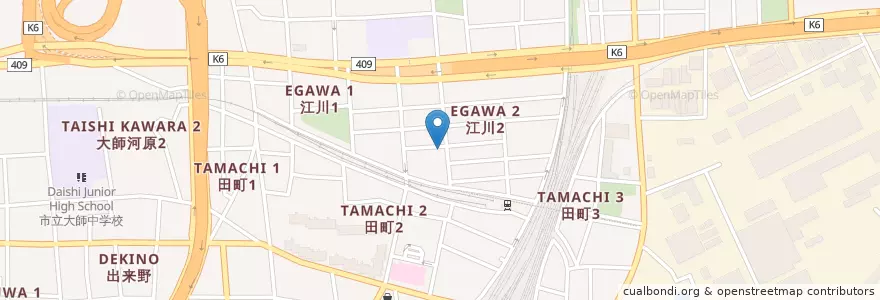 Mapa de ubicacion de 江川幼稚園 en 日本, 神奈川縣, 川崎市, 川崎区.