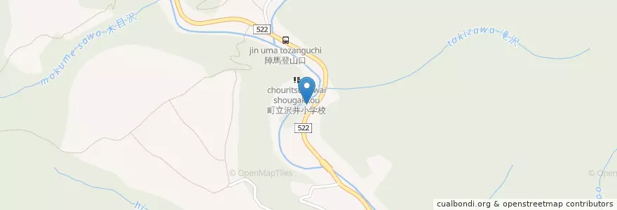 Mapa de ubicacion de 沢井簡易郵便局 en ژاپن, 神奈川県, 相模原市, 緑区.