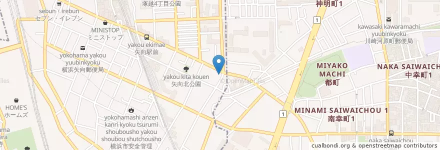 Mapa de ubicacion de 泉幼稚園 en ژاپن, 神奈川県, 横浜市, 鶴見区.
