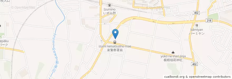 Mapa de ubicacion de 泉警察署 en Giappone, Prefettura Di Kanagawa, 横浜市, 泉区.