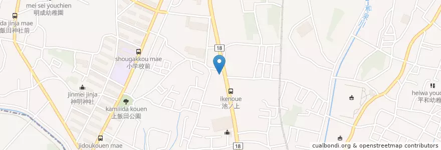 Mapa de ubicacion de 泉警察署上飯田交番 en Japonya, 神奈川県, 横浜市, 泉区.