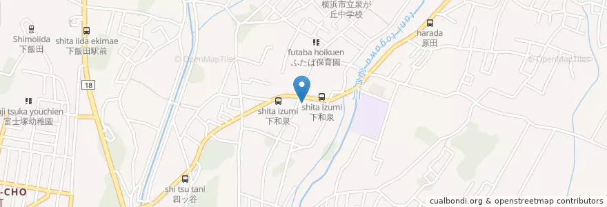 Mapa de ubicacion de 泉警察署下和泉交番 en ژاپن, 神奈川県, 横浜市, 泉区.