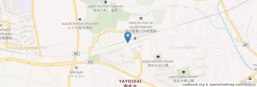 Mapa de ubicacion de 泉警察署 弥生台駅前交番 en Япония, Канагава, Йокогама, Идзуми.