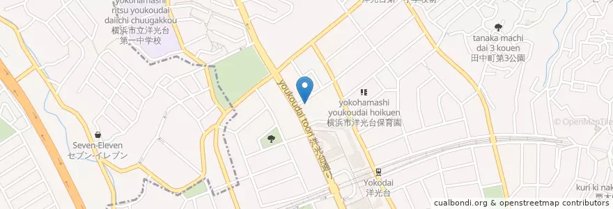 Mapa de ubicacion de 洋光台駅前郵便局 en Japan, 神奈川県, Yokohama, 磯子区.