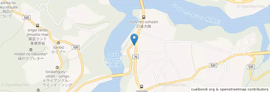 Mapa de ubicacion de 津久井警察署日連駐在所 en Japón, Prefectura De Kanagawa, 相模原市, 緑区.