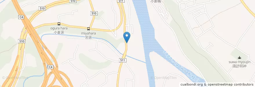 Mapa de ubicacion de 津久井警察署湘南駐在所 en Япония, Канагава, Сагамихара, Мидори.