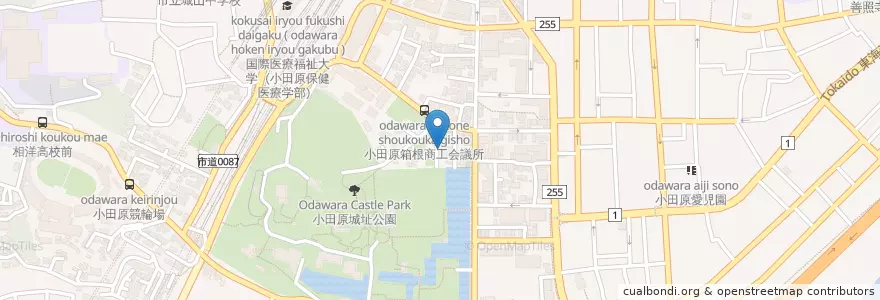 Mapa de ubicacion de 浅野記念御濠端幼稚園 en Japón, Prefectura De Kanagawa, 小田原市.