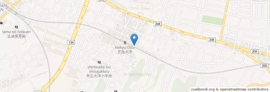 Mapa de ubicacion de 浦賀警察署大津駅前交番 en 日本, 神奈川県, 横須賀市.
