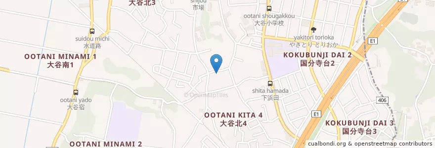 Mapa de ubicacion de 海老名大谷郵便局 en ژاپن, 神奈川県, 海老名市.