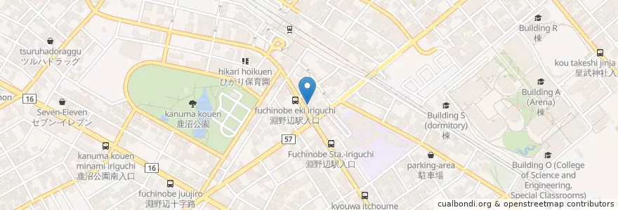 Mapa de ubicacion de 淵野辺駅前郵便局 en Japan, Präfektur Kanagawa, 相模原市, 中央区.