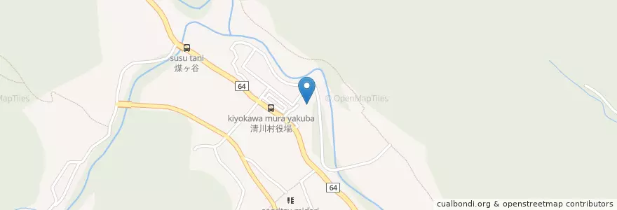 Mapa de ubicacion de 清川幼稚園 en Jepun, 神奈川県, 愛甲郡, 清川村.