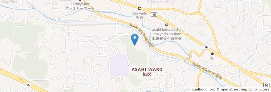 Mapa de ubicacion de 清来寺幼稚園 en اليابان, كاناغاوا, 横浜市, 旭区.