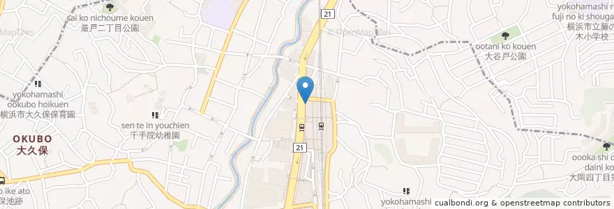 Mapa de ubicacion de 港南警察署上大岡駅前交番 en Giappone, Prefettura Di Kanagawa, 横浜市.