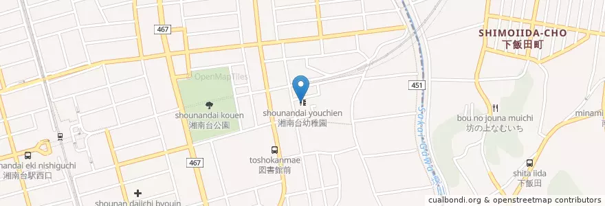 Mapa de ubicacion de 湘南台幼稚園 en Giappone, Prefettura Di Kanagawa, 藤沢市.
