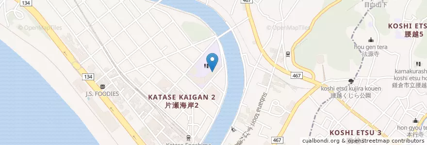 Mapa de ubicacion de 湘南白百合学園幼稚園 en 日本, 神奈川県, 藤沢市.