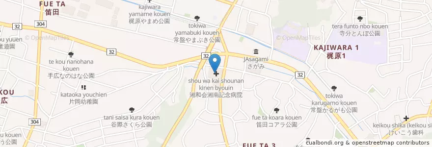 Mapa de ubicacion de 湘和会湘南記念病院 en ژاپن, 神奈川県, 鎌倉市.