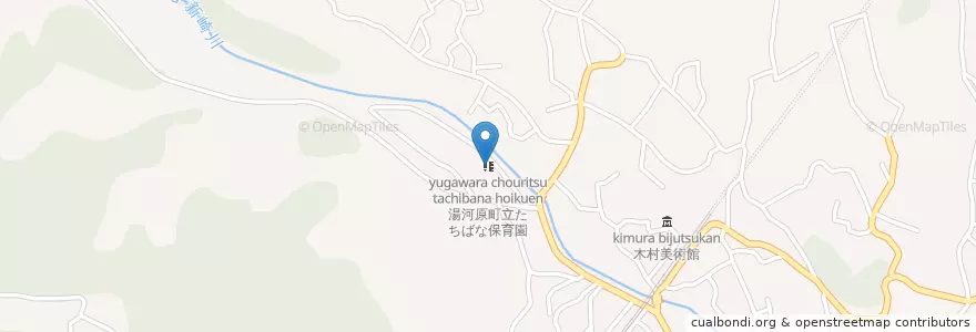 Mapa de ubicacion de 湯河原町立たちばな保育園 en ژاپن, 神奈川県, 足柄下郡, 湯河原町.