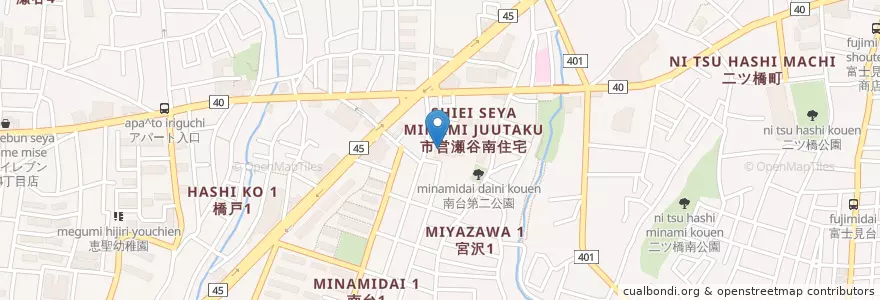 Mapa de ubicacion de 瀬谷幼稚園 en Japan, Präfektur Kanagawa, Yokohama, 瀬谷区.