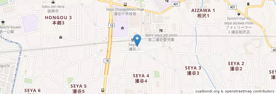 Mapa de ubicacion de 瀬谷警察署瀬谷駅前交番 en ژاپن, 神奈川県, 横浜市, 瀬谷区.