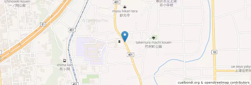 Mapa de ubicacion de 瀬谷警察署竹村町駐在所 en 일본, 가나가와현, 요코하마시, 瀬谷区.