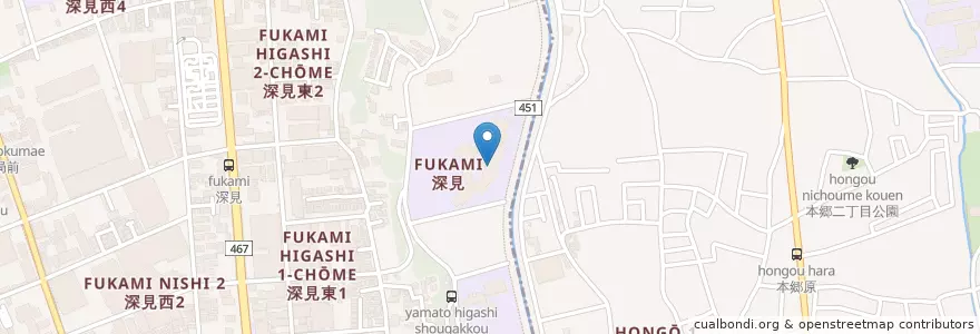 Mapa de ubicacion de 瀬谷養護学校分教室 en Jepun, 神奈川県, 大和市, 瀬谷区.