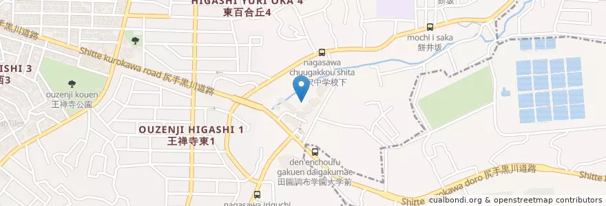 Mapa de ubicacion de 田園調布学園大学（人間福祉学部） en اليابان, كاناغاوا, 川崎市, 麻生区.