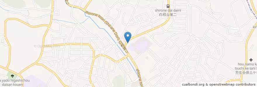 Mapa de ubicacion de 白根幼稚園 en 일본, 가나가와현, 요코하마시, 旭区.