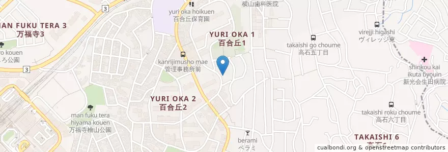 Mapa de ubicacion de 百合丘めぐみ幼稚園 en Japon, Préfecture De Kanagawa, Kawasaki, Asao-Ku.