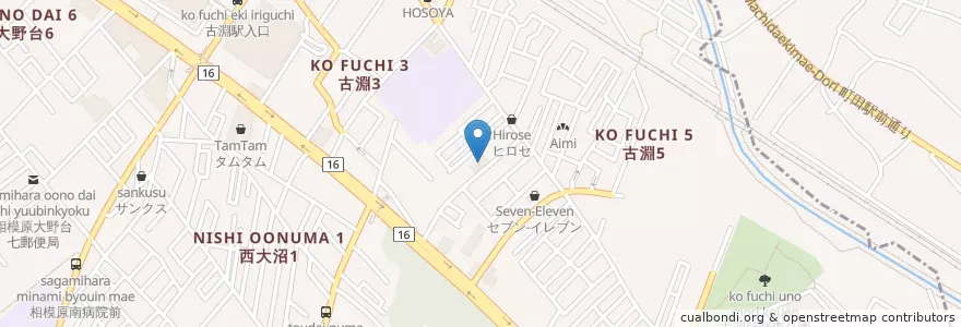 Mapa de ubicacion de 相模すぎのこ幼稚園 en 일본, 가나가와현, 相模原市, 南区.