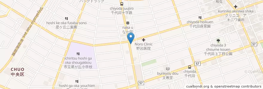 Mapa de ubicacion de 相模原千代田郵便局 en 일본, 가나가와현, 相模原市, 中央区.