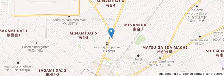 Mapa de ubicacion de 相模原南警察署南大野交番 en Japón, Prefectura De Kanagawa, 相模原市, 南区.