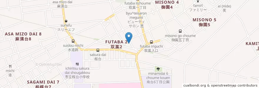 Mapa de ubicacion de 相模原双葉郵便局 en 일본, 가나가와현, 相模原市, 南区.